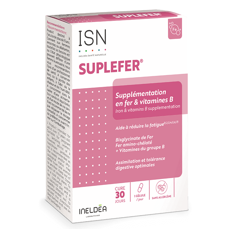 SUPLEFER(СУПЛЕФЕР) - ХЕЛИРАНО ЖЕЛЯЗО С БЪРЗО УСВОЯВАНЕ + ВИТАМИНИ ОТ ГРУПА B